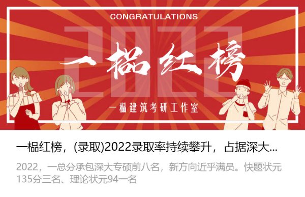 一榀2022届建筑考研红榜